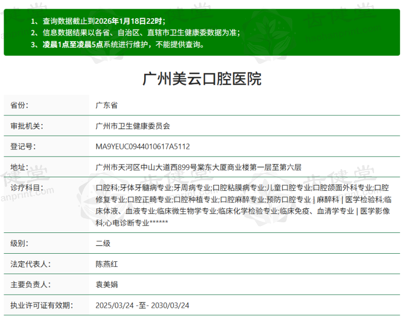 广州美云口腔医院儿童功能矫治器项目的医生推荐